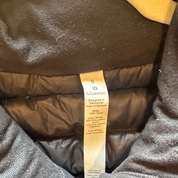 lululemon athletica Shiny Black Puffer Packable Jacket - Picture 2 of 3